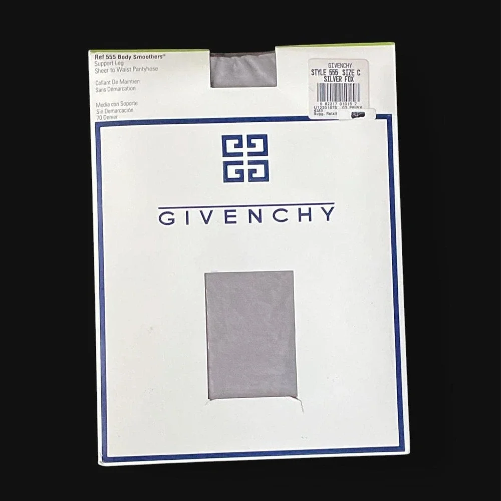 Deadstock 1993 Givenchy Style 555 Size C Silver Fox pantyhose